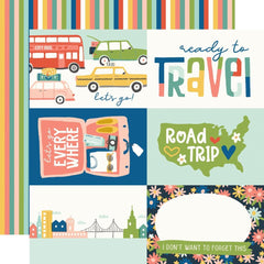 Pack Your Bags - Simple Stories - Double-Sided Cardstock 12"X12" - 4"x6" Elements
