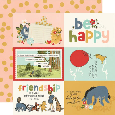 Say Cheese Classic Pooh - Simple Stories - Double-Sided Cardstock 12"x12" - 4"X6" Elements