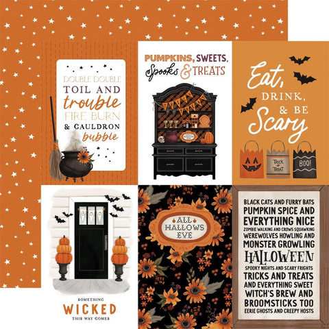Halloween (2023) - Carta Bella - Double-Sided Cardstock 12"X12" - 4"x6" Journaling Cards