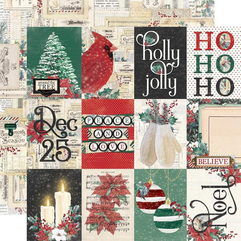 Simple Vintage 'Tis The Season - Simple Stories - Double-Sided Cardstock 12"X12 - 3"x4" Elements