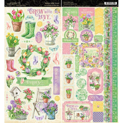 Grow With Love - Graphic 45 - Cardstock Stickers 12"X12" (5550)