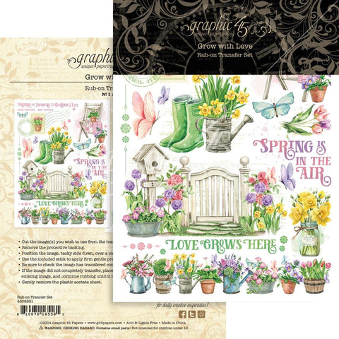 Grow With Love - Graphic 45 - Rub-On Transfers (5581)