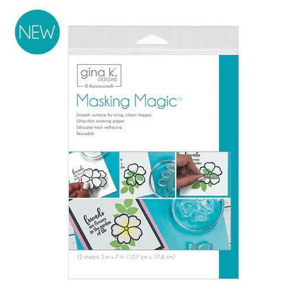 Gina K - ADHESIVE- Masking Magic Sheets 5 in x 7 in (12 sheets)
