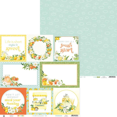 Fresh Lemonade - P13 -  Double-Sided Cardstock 12"X12" - Paper 05