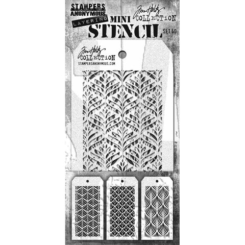 Tim Holtz - Mini Layered Stencil Set 3/Pkg - #60