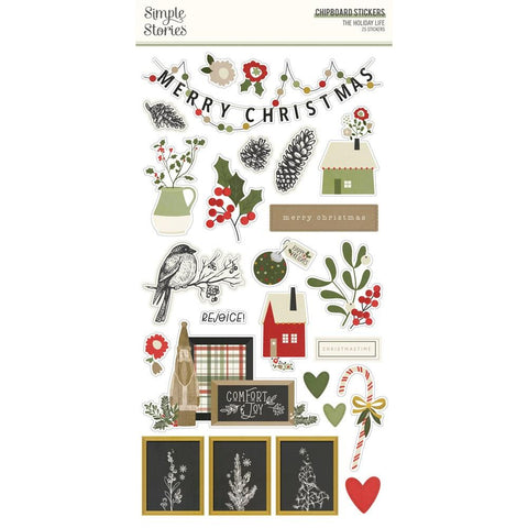 The Holiday Life - Simple Stories - Chipboard Stickers 6"X12"