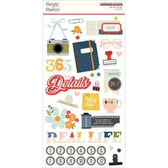 For the Record - Simple Stories - 6"x12" Chipboard Stickers
