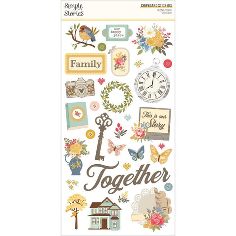 Front Porch - Simple Stories - 6"X12" Chipboard Stickers