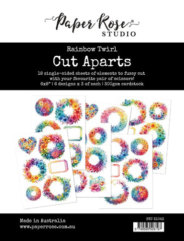 Rainbow Twirl - Paper Rose - Cut Aparts Paper Pack (6197)