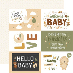 Special Delivery Baby- Echo Park - Double-Sided Cardstock 12"X12" - 6"x4" Journaling Cards