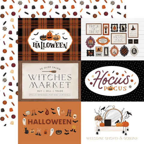 Halloween (2023) - Carta Bella - Double-Sided Cardstock 12"X12" -  6"x4" Journaling Cards