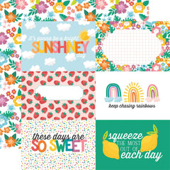 Sunny Days Ahead - Echo Park - Double-Sided Cardstock 12"X12" - 6"x4" Journal Cards