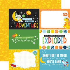Blasts Off - Echo Park - Double-Sided Cardstock 12"X12" - 6"x4" Journaling Cards