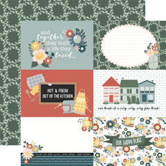 Good To Be Home - Echo Park  - Double-Sided Cardstock 12"X12" -  6"x4" Journaling Cards