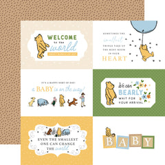Winnie the Pooh Baby - Echo Park - 12"x12" Patterned Paper - 6x4 Journaling Cards