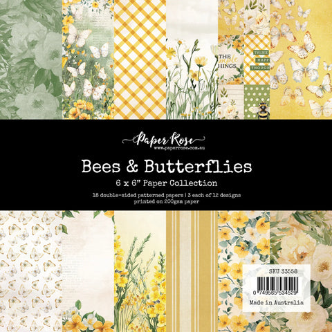 Bees & Butterflies - Paper Rose - 6"x6" Paper Collection (4529)