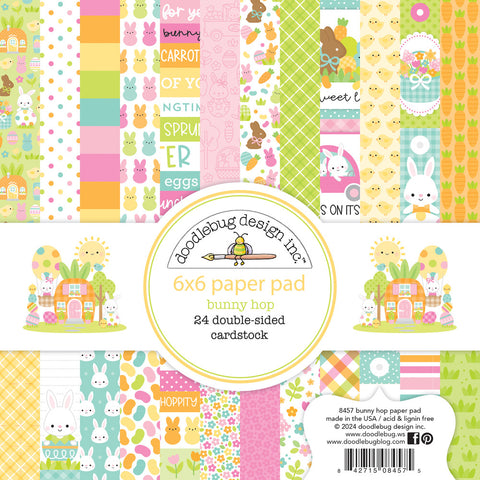 Bunny Hop - Doodlebug -  Double-Sided Paper Pad 6"X6"