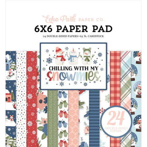 Chilling With My Snowmies - Echo Park - Double-Sided Paper Pad 6"X6"