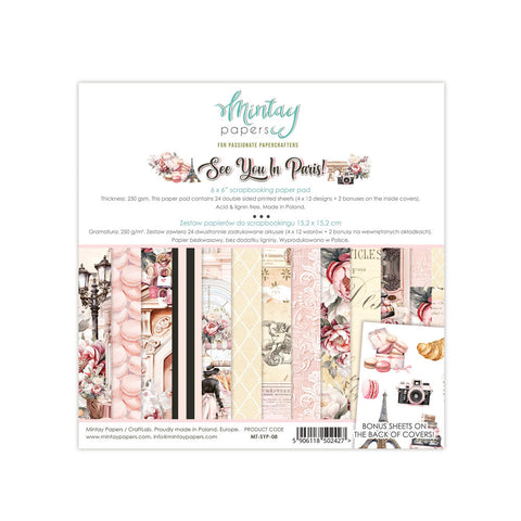 See You In Paris - Mintay Papers - 6"x6" Paper Pad