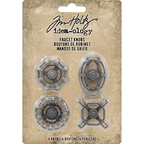 Tim Holtz - Idea-Ology - Metal Faucet Knobs 4/Pkg (6773)