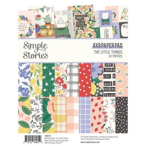 The Little Things - Simple Stories - Double-Sided Paper Pad 6"X8" 24/Pkg