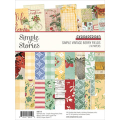Simple Vintage Berry Fields - Simple Stories - Double-Sided Paper Pad 6"X8" 24/Pkg
