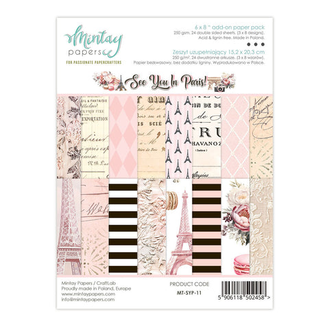 See You In Paris - Mintay Papers - 6"x8" Add-on Paper Pad