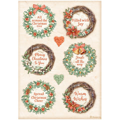 All Around Christmas - Stamperia - A4 Rice Paper - 6 Garlands (9120)
