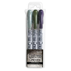 Tim Holtz - Distress Crayon - Halloween Set# 6  (Phantom Mist, Specimen, Ominous Twilight) (4358)