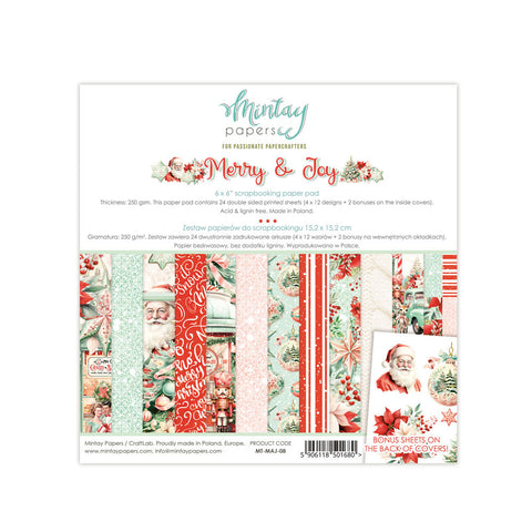 Merry & Joy - Mintay Papers - 6"x6" Paper Pad
