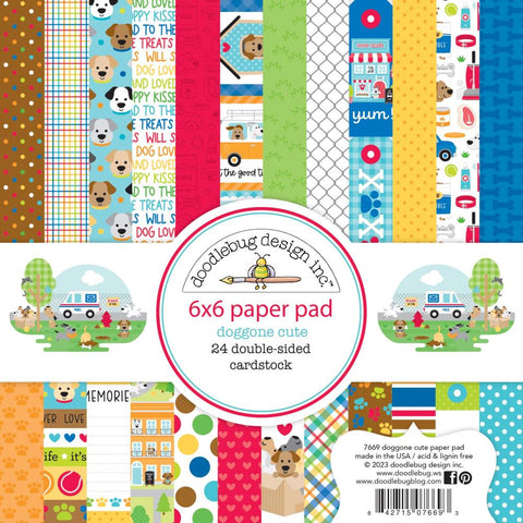 Doggone Cute - Doodlebug - Double-Sided Paper Pad 6"X6" 24/Pkg