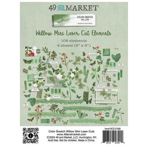Color Swatch: Willow - 49 & Market - Mini Laser Cut Outs (7990)