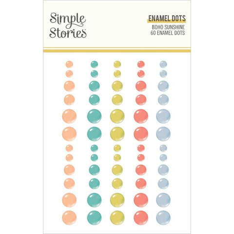 Boho Sunshine - Simple Stories - Enamel Dots Embellishments