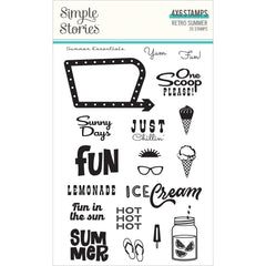 Retro Summer - Simple Stories - Photopolymer Clear Stamps