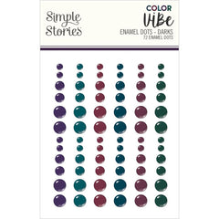 Darks - Simple Stories - Color Vibe Enamel Dots Embellishments 72/Pkg (3256)