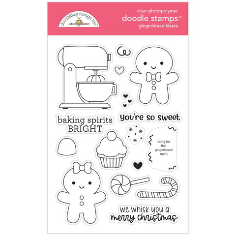 Gingerbread Kisses- Doodlebug - Clear Doodle Stamps