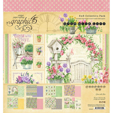 Grow With Love - Graphic 45 - Collection Pack 8"X8"