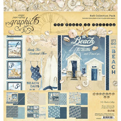 The Beach Is Calling  - Graphic 45 - Collection Pack 8"X8"