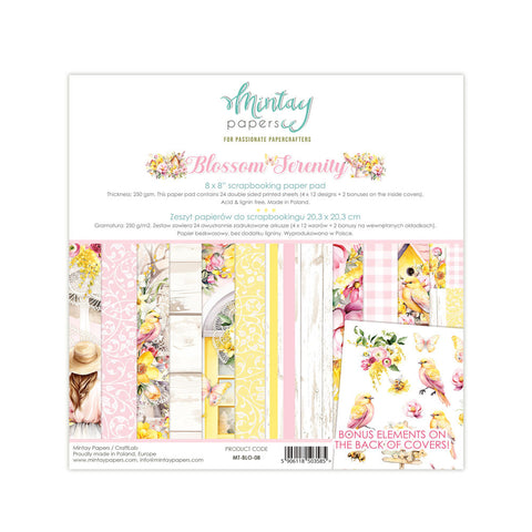 Blossom Serenity - Mintay Papers - 8"x8" Paper Pad