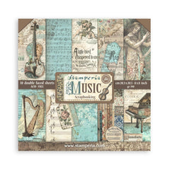 Music - Stamperia - 8"X8" Paper Pad (8832)