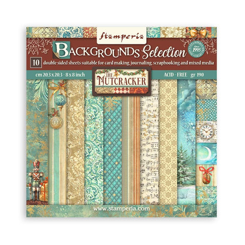 The Nutcracker - Stamperia - 8"x 8 Paper Pad - Background (6203)