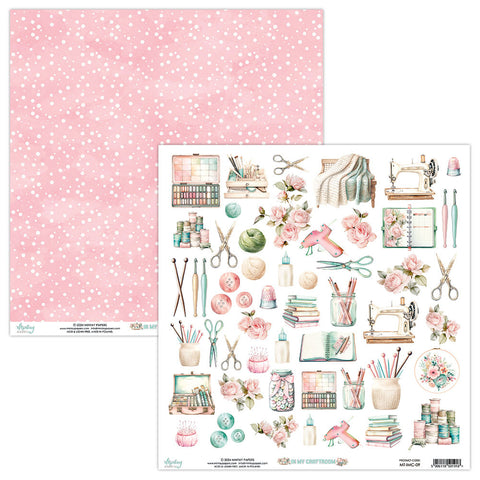 In My Craftroom - Mintay Papers - Double-sided 12"x12" Patterned Paper - Elements 09