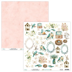 Winged Melodies - Mintay Papers - 12"x12" Patterned Paper - Paper 09 - Elements
