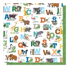 A Day At The Zoo - PhotoPlay - Double-Sided Cardstock 12"X12" -  ABC's