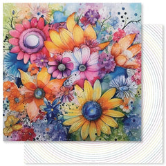 Rainbow Twirl - Paper Rose - Double-sided 12"x12" Patterned Paper - Paper A