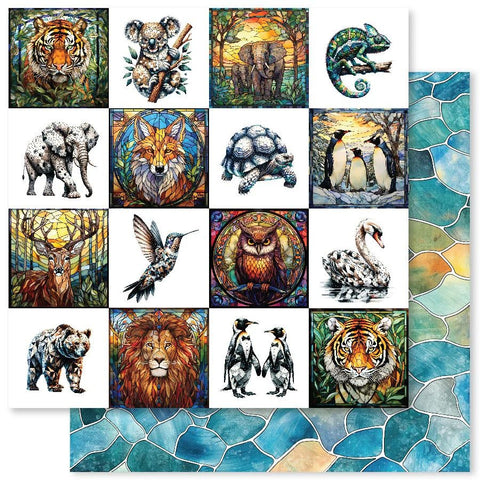 Animal Kingdom - Paper Rose - Double-Sided Cardstock 12"X12" - Paper A