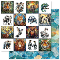 Animal Kingdom - Paper Rose - Double-Sided Cardstock 12"X12" - Paper A