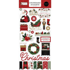 A Wonderful Christmas  - Carta Bella - Chipboard 6"X13" - Accents