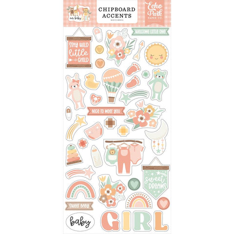 Our Baby (Girl) - Echo Park - Chipboard 6"X13" - Accents