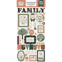 Family - Echo Park - Chipboard 6"X13" - Accents